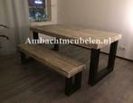 Prachtige STEIGERHOUT Eettafel Tafels Tafels METALEN POTEN, Ophalen, Nieuw, Teakhout