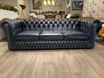 NIEUW Birmingham XL chesterfield 4 zits bank Jeans Blauw, Ophalen of Verzenden, Nieuw