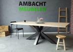 MASSIEF Eikenhouten Eettafels BOOMSTAMTAFEL Eiken Eettafel, Ophalen, Nieuw