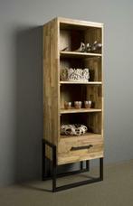 Moderne Boekenkast Teak Hout, Nieuw, Met lade(s), Metaal, 150 tot 200 cm