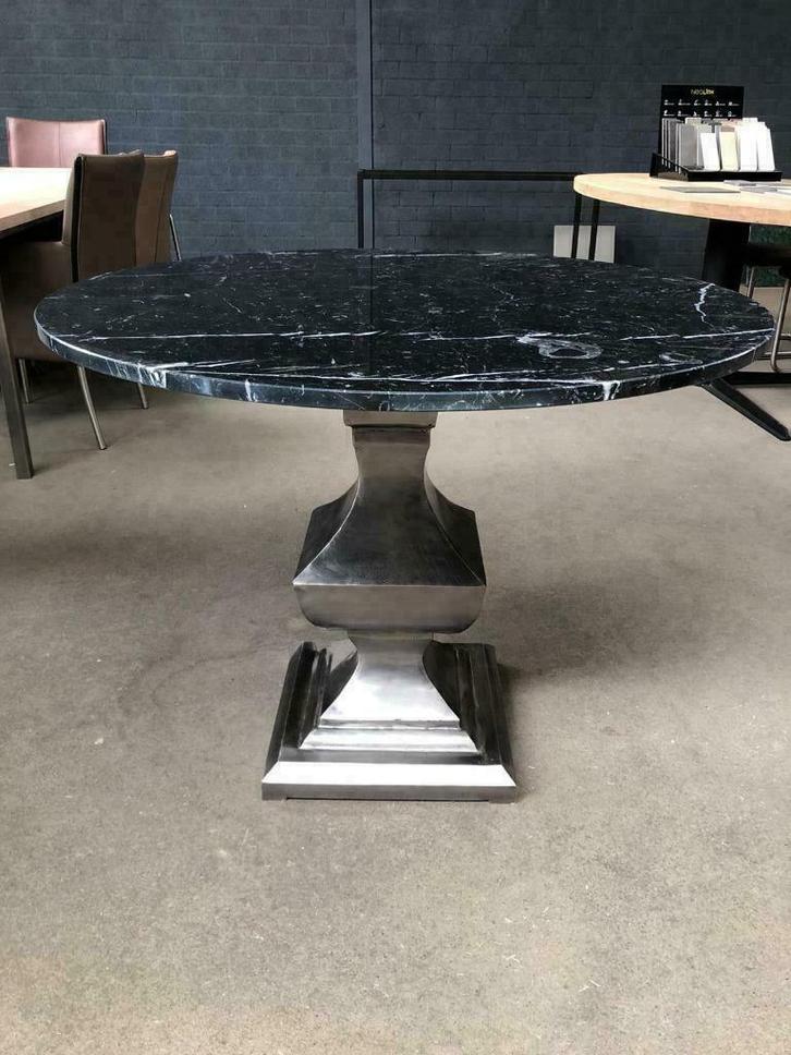 Marmeren Tafel - Luxe Frame - ⌀100, Huis en Inrichting, Tafels | Salontafels, Nieuw, 75 cm of meer, 100 tot 150 cm, 100 tot 150 cm