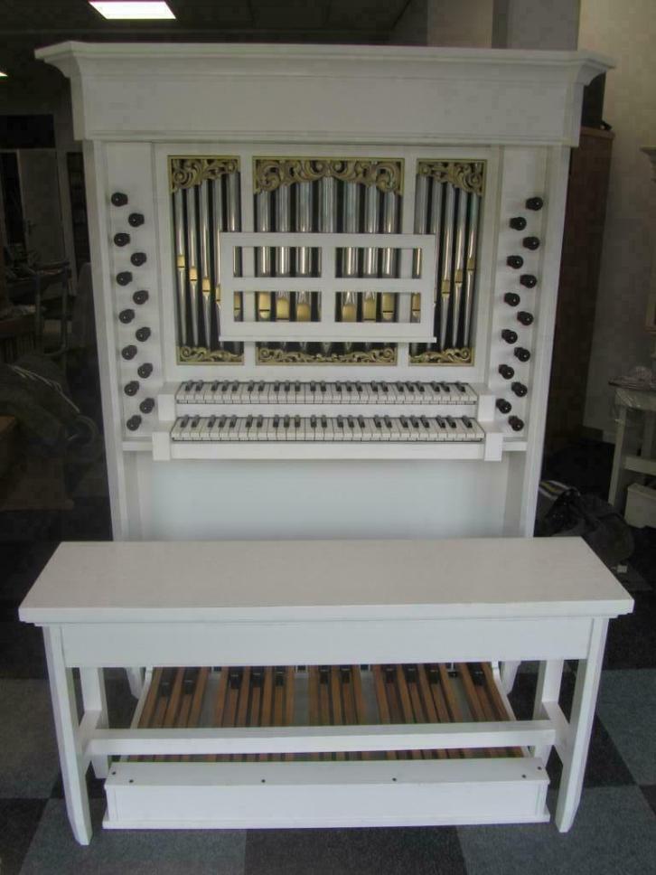 Winter aanbieding Hauptwerkorgel mod. Secretaire Pijpenfront, Muziek en Instrumenten, Orgels, Nieuw, Orgel, 2 klavieren, Ophalen