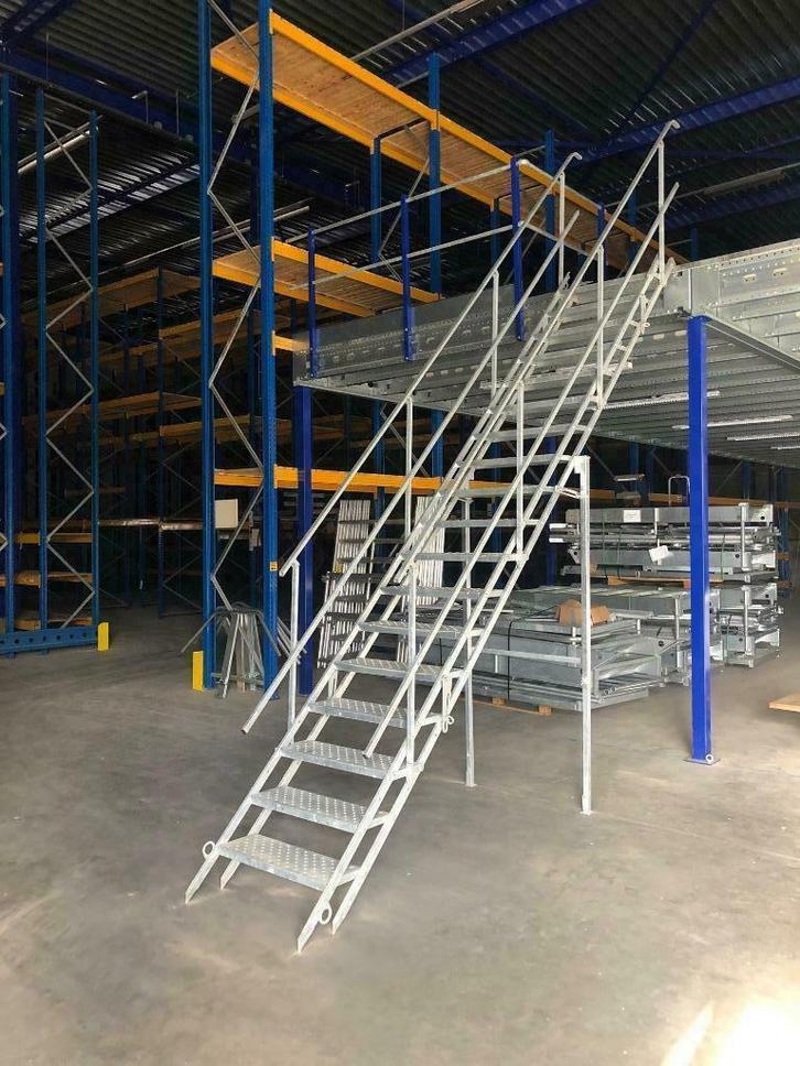 Magazijntrap, Entresolvloer-trap, alle hoogten leverbaar!, Zakelijke goederen, Kantoor en Winkelinrichting | Magazijn, Stelling en Opslag