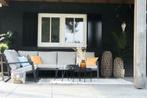 4-Delige Aluminium hoek loungeset | Bezano | Grey of White, Tuin en Terras, Nieuw, Overige materialen, Bank, Loungeset