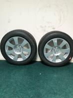 Set 47: Twee Velgen + Banden Mercedes Benz, 235/55 R17, 17 inch, 235 mm, Banden en Velgen, Gebruikt