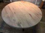 Prachtige oud eiken ronde tafel met dik blad!!, Huis en Inrichting, Nieuw, 100 tot 150 cm, 100 tot 150 cm, Rond