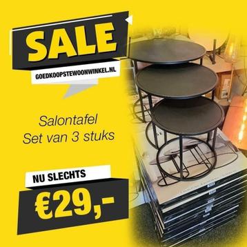 Salontafels set van 3 nu voor €29,-