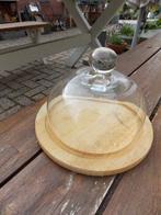 Stolp voor kaas kaasstolp bord 22 cm glas 18 cm doornee, Ophalen of Verzenden