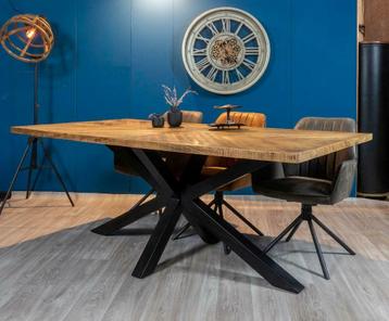 (Voorraad) Mangohouten visgraat eettafel Excellent rechthoek beschikbaar voor biedingen