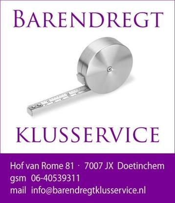 Barendregt Klusservice beschikbaar voor biedingen