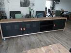 Industrieel tv meubel met lockers 2.5 meter, Nieuw, Ophalen of Verzenden, 200 cm of meer, Metaal
