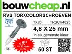 KLEURSCHROEVEN VOOR ALLE MERKEN PLAAT BOUWCHEAP, Ophalen, Schroeven, Nieuw, Minder dan 50 mm