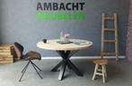 ACTIE Ronde Eikenhouten Tafels Eiken Tafel SHOWROOM OPEN, Ophalen, Nieuw