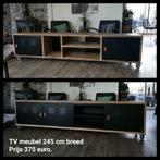 Industrieel tv meubel met lockers 245 cm, Nieuw, Minder dan 100 cm, 25 tot 50 cm, 200 cm of meer