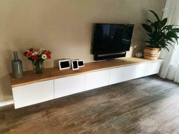 Eiken Boomstam tv meubel plank BESTA STUVA IKEA blad - afbeelding 1