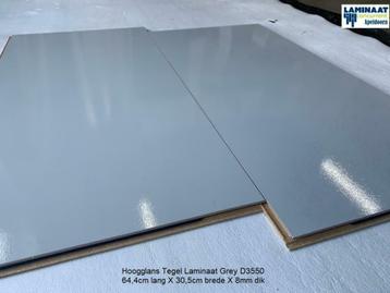Hoogglans Tegel laminaat Grey D3550 8mm dik met 4V-groev beschikbaar voor biedingen
