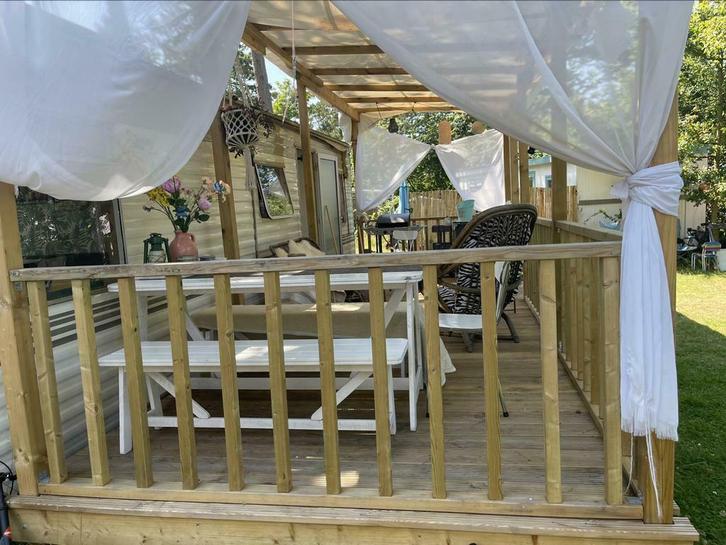 Bakkum te huur caravan 6 personen, €1000 per week, Caravans en Kamperen, Verhuur