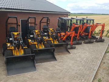 Verhuur minigraver minishovel minikraan shovel graver dumper beschikbaar voor biedingen