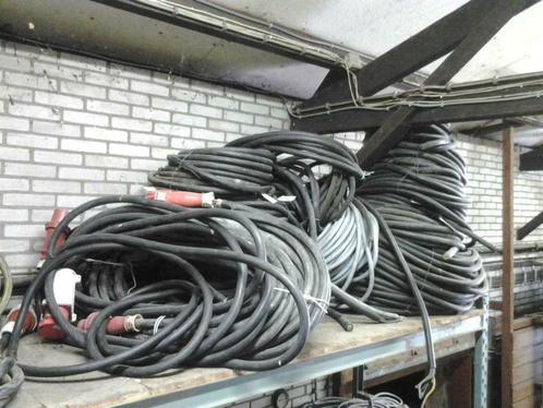 0043. Verlengsnoer / kabel rubber en neopreen / div. lengtes, Doe-het-zelf en Verbouw, Elektra en Kabels, Gebruikt, Ophalen