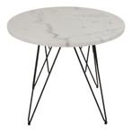 Salontafel marmer rond 55 cm met metaal onderstel, Huis en Inrichting, Tafels | Salontafels, Rond, Nieuw, Minder dan 50 cm, Metaal