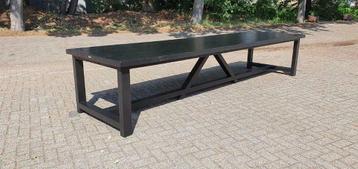 Kloostertafel de Luxe Supreme 400 x 115 x 77cm Zwart beschikbaar voor biedingen