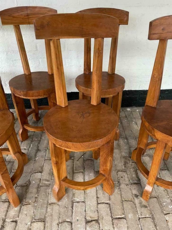 Eetkamerstoel, Houten stoel, Tuinstoel, Nog 4 stuks, Huis en Inrichting, Stoelen, Nieuw, Vijf, Zes of meer stoelen, Hout, Bruin