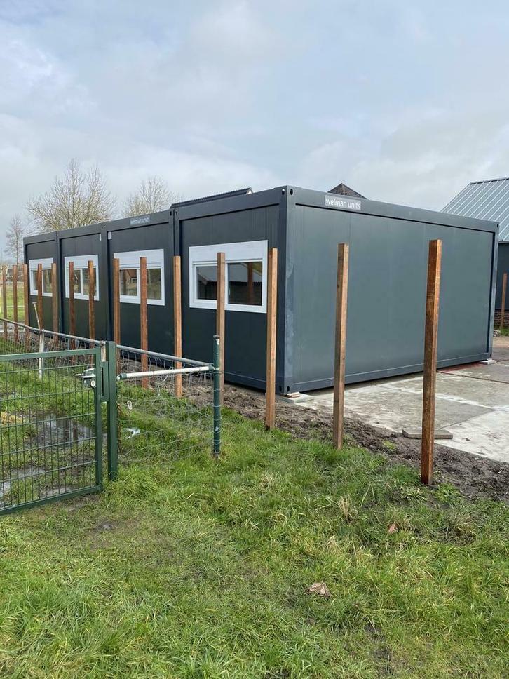 Te huur, woonunits van 6 x 12 M met 3 slaapkamers, Zakelijke goederen, Machines en Bouw | Keten en Containers, Ophalen