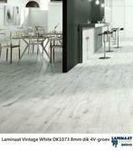 KOOPZONDAG Laminaat Vintage Wit DK1073 8mm dik 4V-Groev, 75 m² of meer, Wit, Nieuw, Ophalen of Verzenden