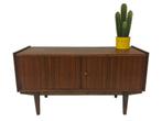 Vintage kastje kast jaren 60 tv audio meubel design, Teakhout, Gebruikt, Ophalen of Verzenden, Met deur(en)