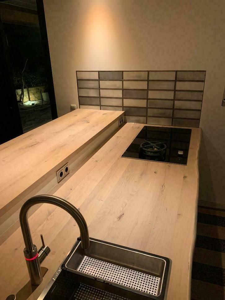 BOOMSTAM eiken werkblad keukenblad 240x64x3,8 cm OP VOORRAAD, Huis en Inrichting, Keuken | Keukenbenodigdheden, Nieuw, Ophalen