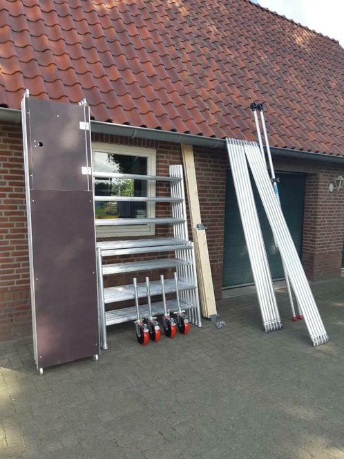 Rolsteiger 8.20 m. WH. 135x250 PROF FRAMES INCLUSIEF BEZORG, Doe-het-zelf en Verbouw, Steigers, Nieuw, Rolsteiger of Kamersteiger