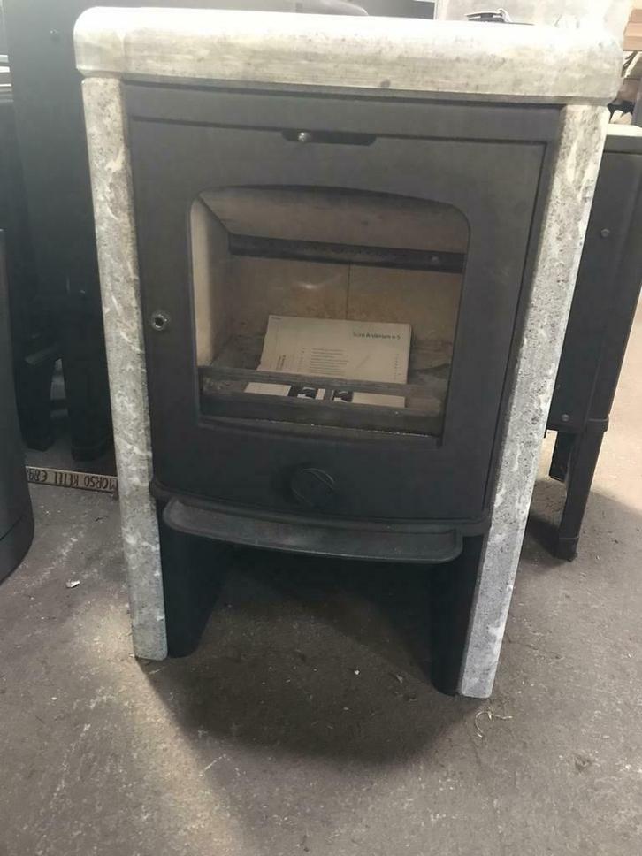 !!! Demo model Scan Anderson 4-5 met speksteenkachel !!!!, Huis en Inrichting, Kachels, Zo goed als nieuw, Vrijstaand, Hout, Ophalen