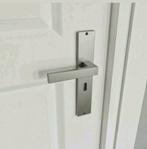 #2 Design RVS look deurklink op schild met sleutelgat, Nieuw, Ophalen of Verzenden
