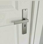 #2 Design RVS look deurklink op schild met sleutelgat, Ophalen of Verzenden, Nieuw