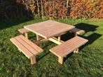Picknicktafel Vierkant Robuust Douglas, Ophalen of Verzenden, Nieuw, Vierkant, Hout