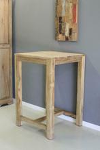 Bartafel van teakhout 70x70cm voordelig bij Indoteak, Huis en Inrichting, Tafelonderdelen, Ophalen, 50 tot 100 cm, Nieuw, 50 tot 100 cm