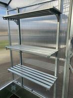 Broeikas  Robuust EH 4m x 4,1m 6mm Polyplaten, Staal, Polycarbonaat, Verzenden, Kweekkas
