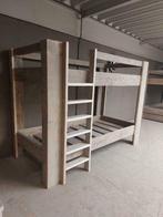 Mooi robuust stapelbed van gebruikt steigerhout, Huis en Inrichting, Slaapkamer | Stapelbedden en Hoogslapers, 90 cm, Stapelbed