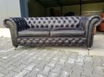 NIEUWE Chesterfield bank vintage zwart + GRATIS BEZORGD, Ophalen, Nieuw, Rechte bank, Leer