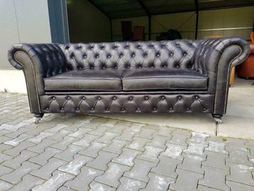 NIEUWE Chesterfield bank vintage zwart + GRATIS BEZORGD  beschikbaar voor biedingen