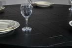 Unieke eiken visgraat tafel op maat, Modern visgraat, 100 tot 150 cm, Rond, Nieuw