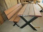 tafel met bank op maat mogelijk zware tafels, 200 cm of meer, Nieuw, 100 tot 150 cm, Overige houtsoorten