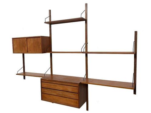 Vintage Poul Cadovius Royal System wandsysteem wall unit 067, Huis en Inrichting, Kasten | Wandmeubels, Met lade(s), Met deur(en)