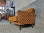 Jaren 60 Oranje Retro Bank | Vintage 3-Zits Slaap Sofa