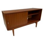 Vintage compact dressoir TV meubel lowboard jaren 60, Huis en Inrichting, Kasten | Dressoirs, Met deur(en), Teakhout, Vintage
