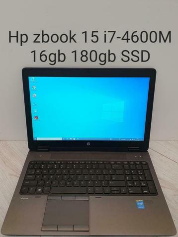 Goede staat: Hp zbook 15 i7-4600M 16gb 180gb SSD Quadro k610 beschikbaar voor biedingen