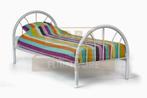 1 Persoons bed 90x200 + ijzer sterk stalen bodem €99, Ophalen of Verzenden, Wit, 200 cm