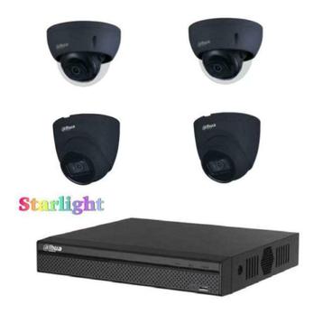 4MP Dahua StarLight IP POE  set / 4CH NVR + 4x cameras beschikbaar voor biedingen