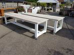 witte tafel 100 x 200, Ophalen of Verzenden, Nieuw, Rechthoekig, Teakhout