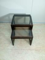 Brutalist nesting table, Vintage., Gebruikt, Vierkant, Ophalen of Verzenden